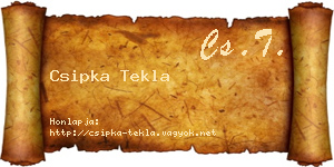 Csipka Tekla névjegykártya